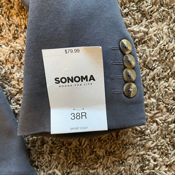 Sonoma | NWT Men’s Everyday Sport Coat in Charcoal - Picture 3 of 6